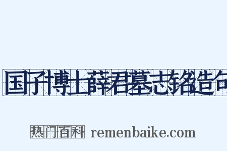 国子博士薛君墓志铭造句是什么意思的图片